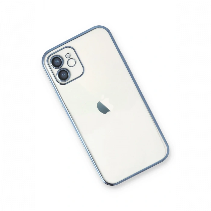 iPhone 12 Kılıf Razer Lensli Silikon - Açık Mavi