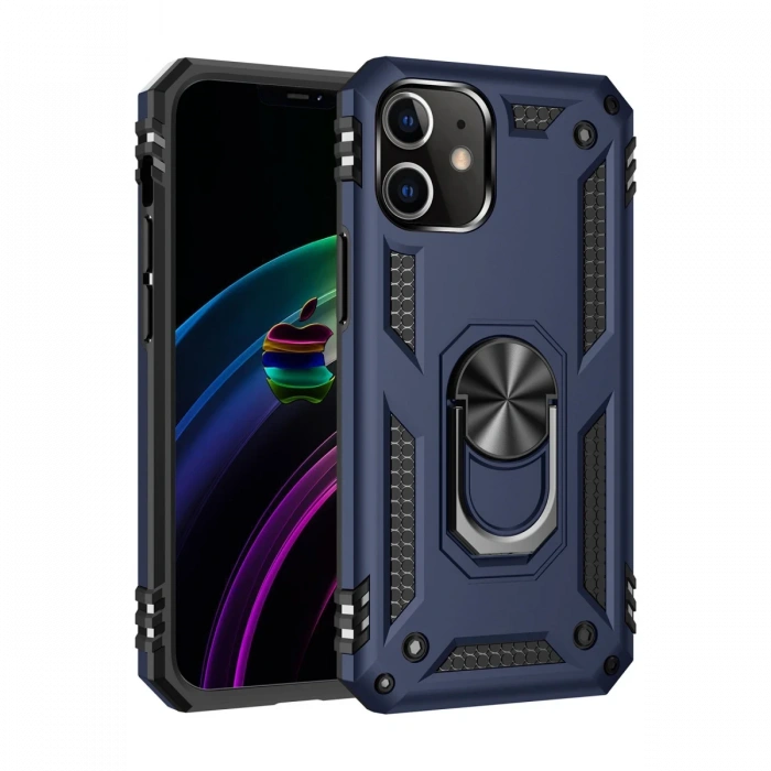 Newface iPhone 12 Kılıf Sofya Yüzüklü Silikon Kapak