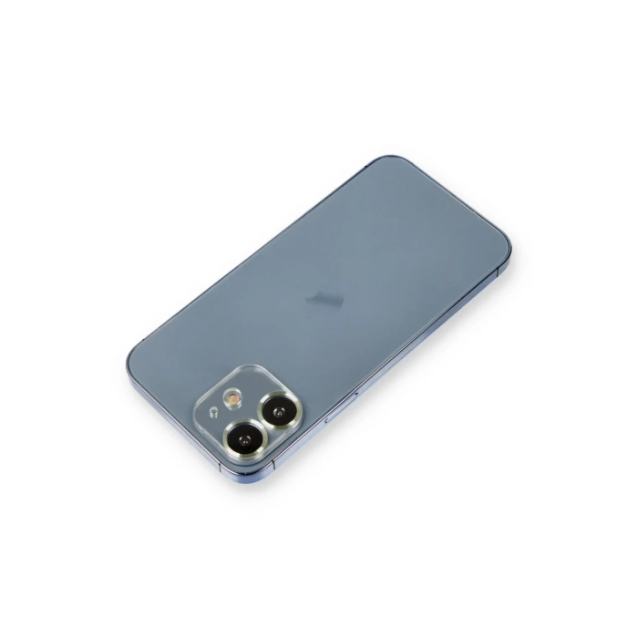 Newface iPhone 12 Metal Kamera Lens Koruma Cam - Açık Yeşil