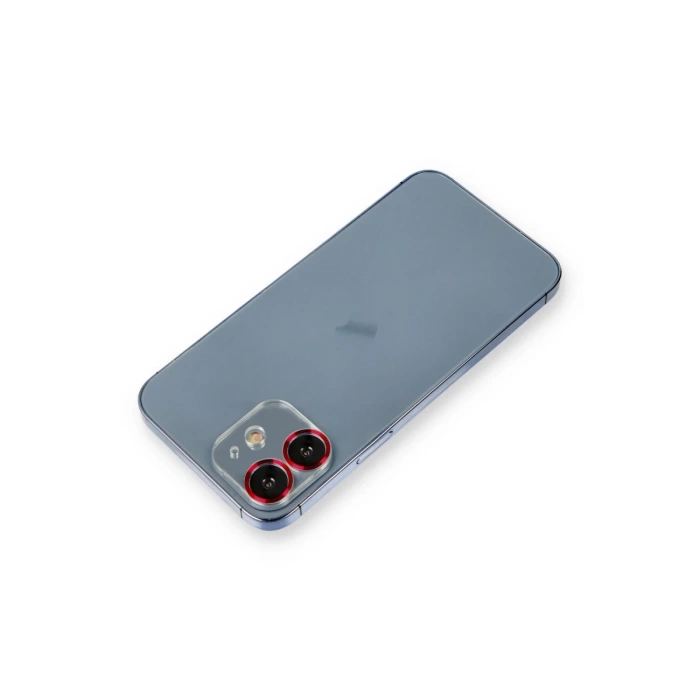 Newface iPhone 12 Metal Kamera Lens Koruma Cam - Kırmızı