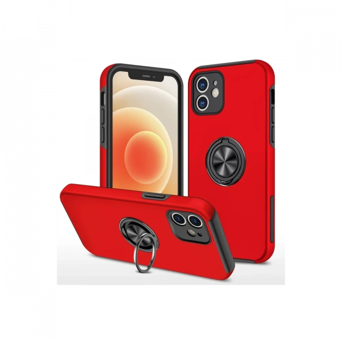 Newface iPhone 12 Mini Kılıf Elit Yüzüklü Kapak