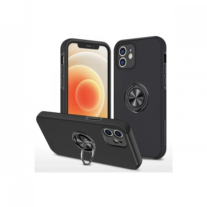 Newface iPhone 12 Mini Kılıf Elit Yüzüklü Kapak