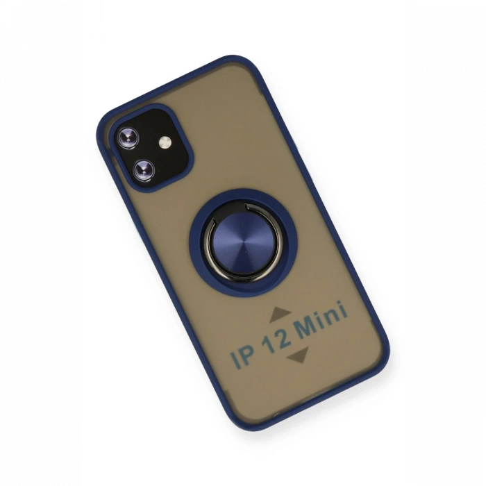 Newface iPhone 12 Mini Kılıf Montreal Yüzüklü Silikon Kapak