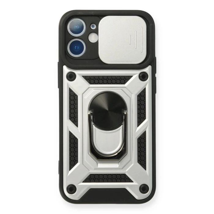 Newface iPhone 12 Mini Kılıf Pars Lens Yüzüklü Silikon