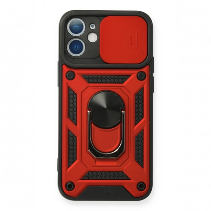 Newface iPhone 12 Mini Kılıf Pars Lens Yüzüklü Silikon