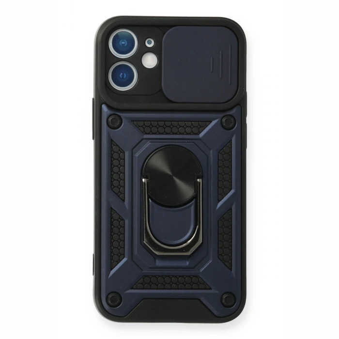 Newface iPhone 12 Mini Kılıf Pars Lens Yüzüklü Silikon
