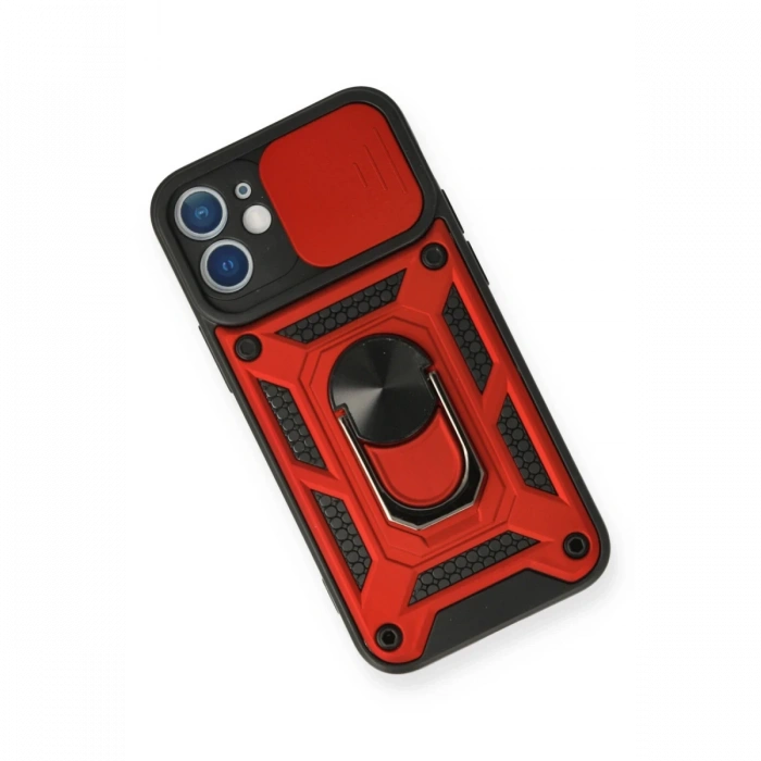 Newface iPhone 12 Mini Kılıf Pars Lens Yüzüklü Silikon