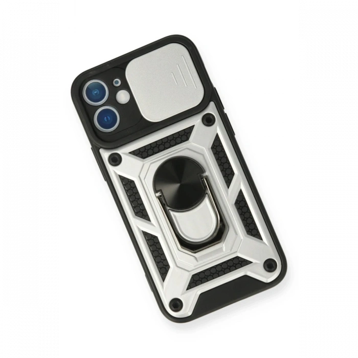 Newface iPhone 12 Mini Kılıf Pars Lens Yüzüklü Silikon