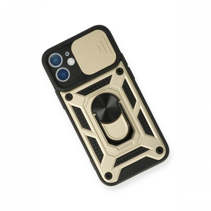 Newface iPhone 12 Mini Kılıf Pars Lens Yüzüklü Silikon