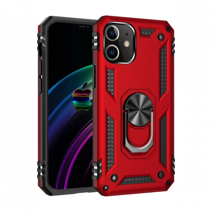 Newface iPhone 12 Mini Kılıf Sofya Yüzüklü Silikon Kapak