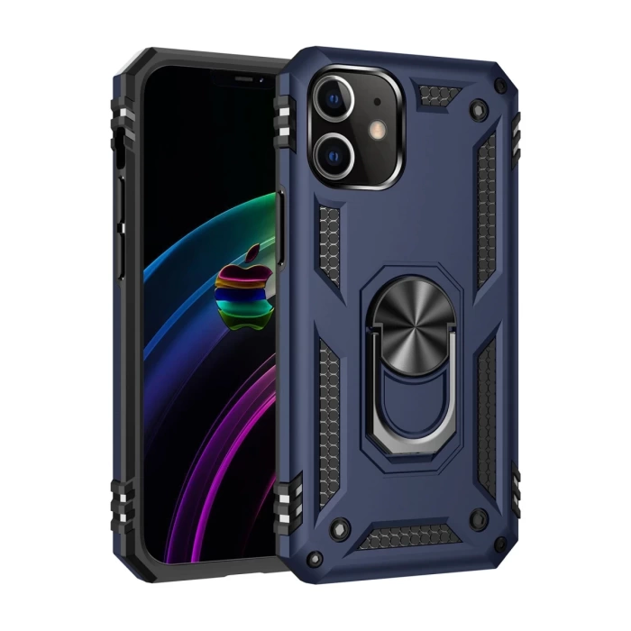 Newface iPhone 12 Mini Kılıf Sofya Yüzüklü Silikon Kapak