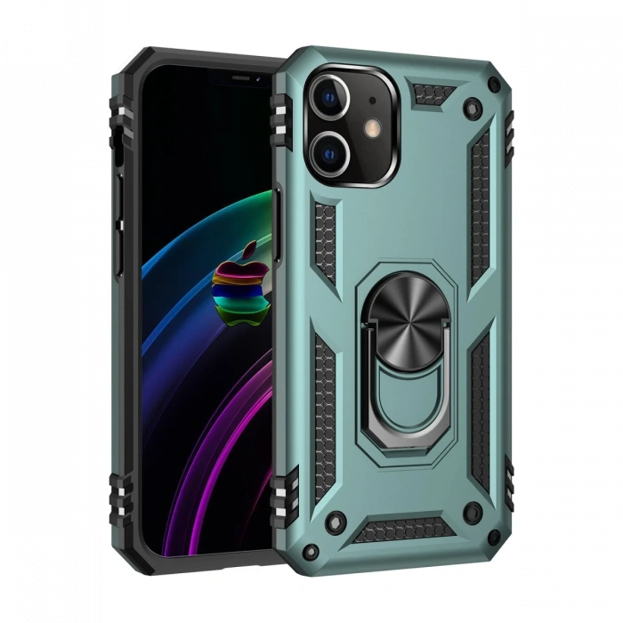 Newface iPhone 12 Mini Kılıf Sofya Yüzüklü Silikon Kapak