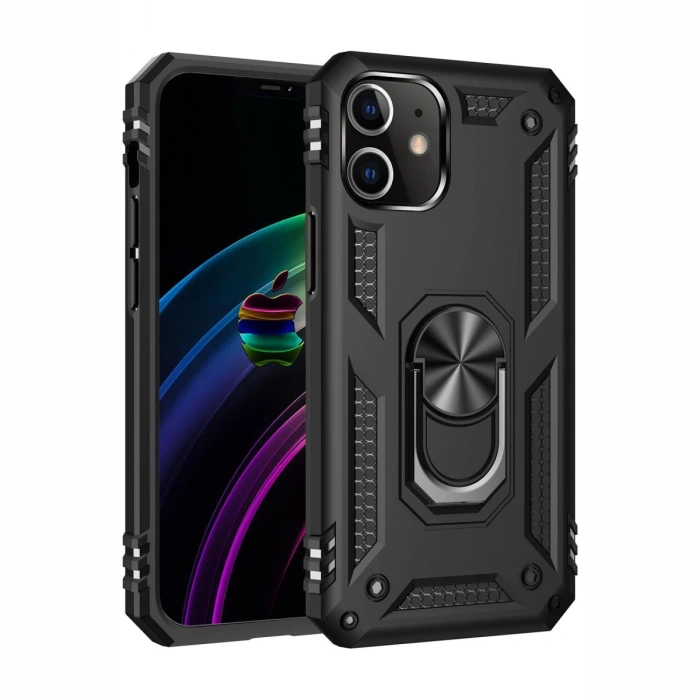 Newface iPhone 12 Mini Kılıf Sofya Yüzüklü Silikon Kapak