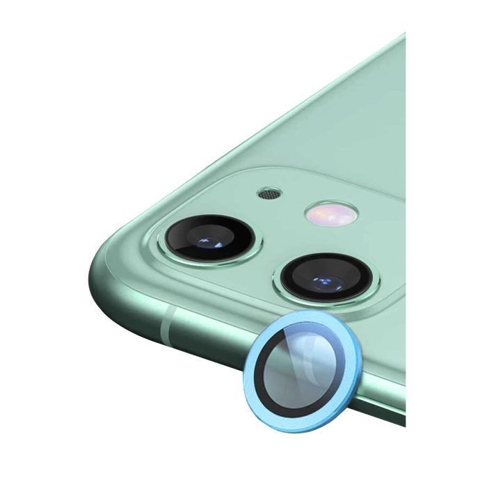 Newface iPhone 12 Mini Raze Metal Kamera Lens - Mavi