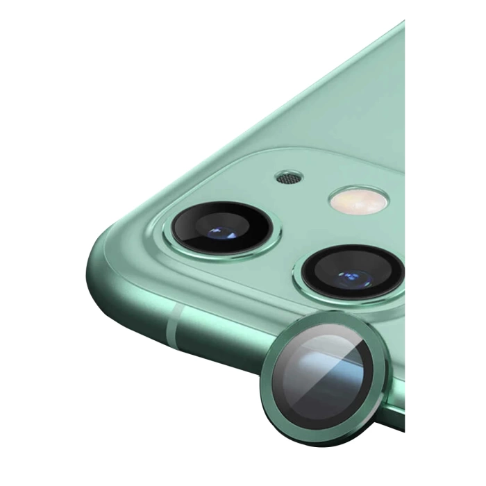 Newface iPhone 12 Mini Raze Metal Kamera Lens - Yeşil