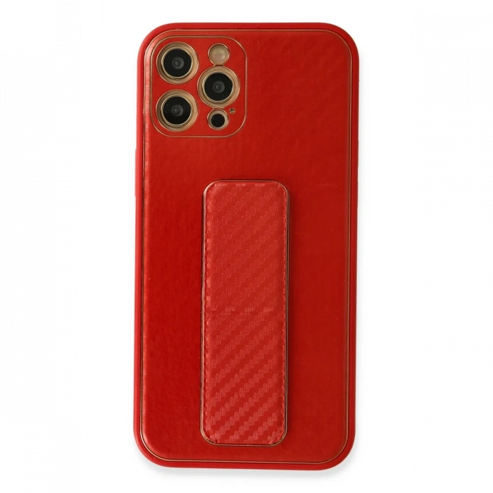Newface iPhone 12 Pro Kılıf Coco Karbon Standlı Kapak