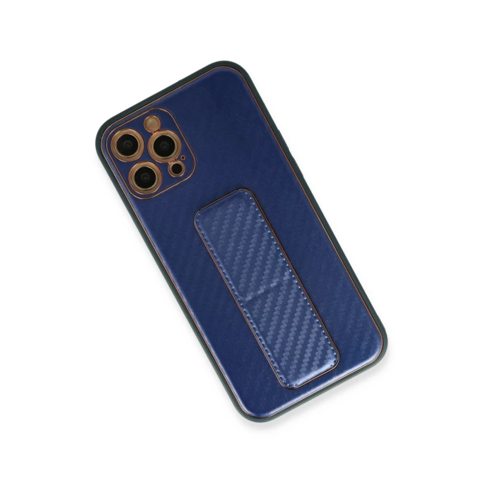 Newface iPhone 12 Pro Kılıf Coco Karbon Standlı Kapak