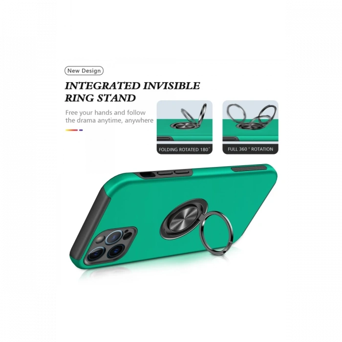 Newface iPhone 12 Pro Kılıf Elit Yüzüklü Kapak