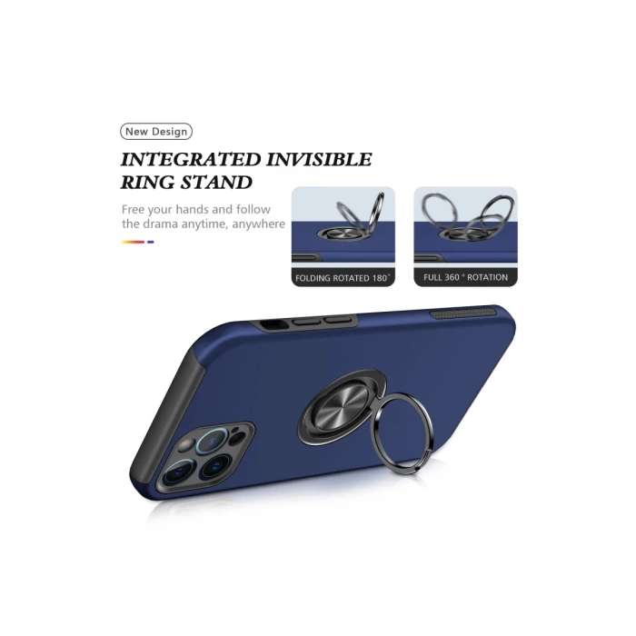 Newface iPhone 12 Pro Kılıf Elit Yüzüklü Kapak