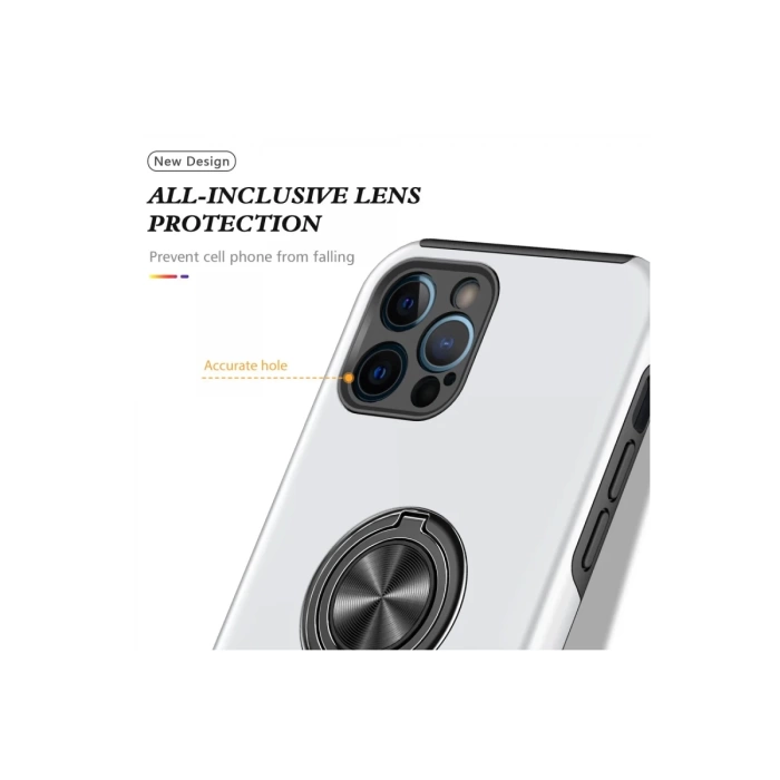 Newface iPhone 12 Pro Kılıf Elit Yüzüklü Kapak