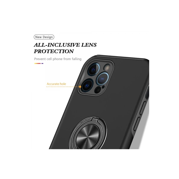 Newface iPhone 12 Pro Kılıf Elit Yüzüklü Kapak