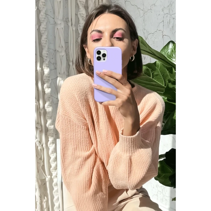 Newface iPhone 12 Pro Kılıf First Silikon - Mürdüm