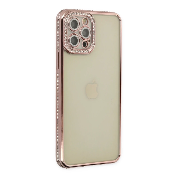 Newface iPhone 12 Pro Kılıf Joke Taşlı Silikon