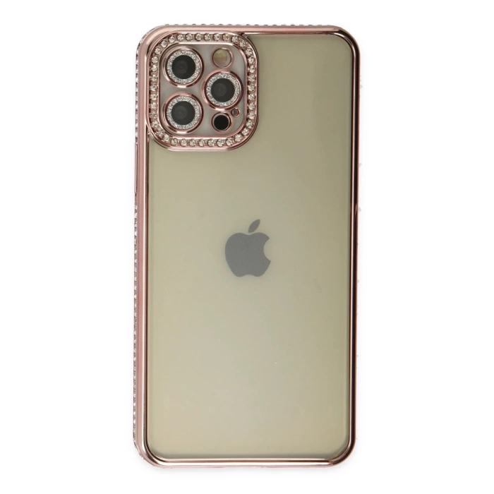 Newface iPhone 12 Pro Kılıf Joke Taşlı Silikon