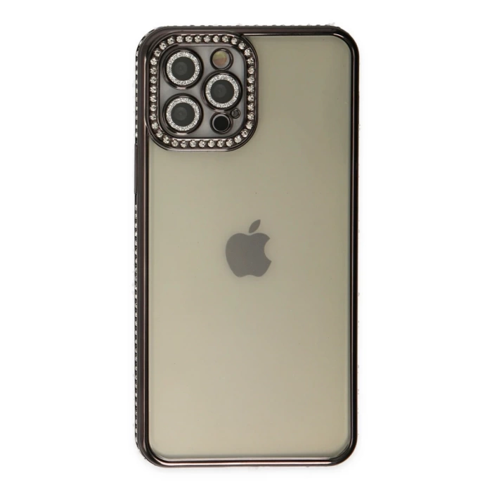 Newface iPhone 12 Pro Kılıf Joke Taşlı Silikon