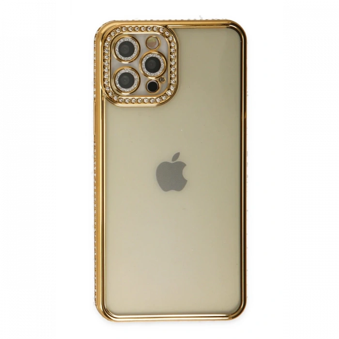 Newface iPhone 12 Pro Kılıf Joke Taşlı Silikon