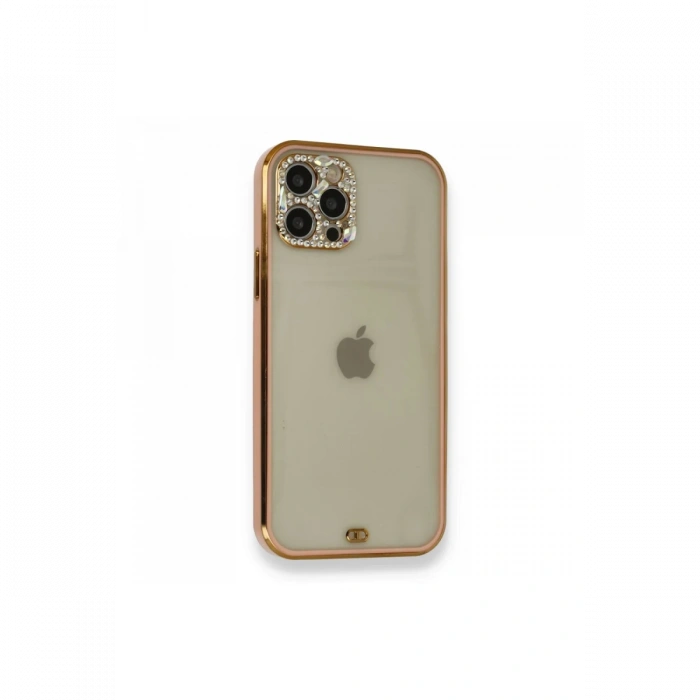 Newface iPhone 12 Pro Kılıf Liva Taşlı Silikon
