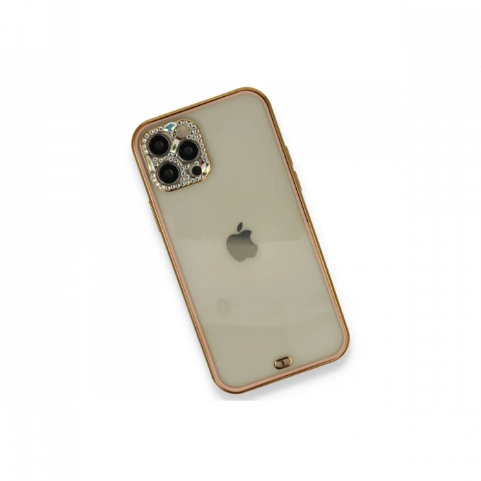 Newface iPhone 12 Pro Kılıf Liva Taşlı Silikon