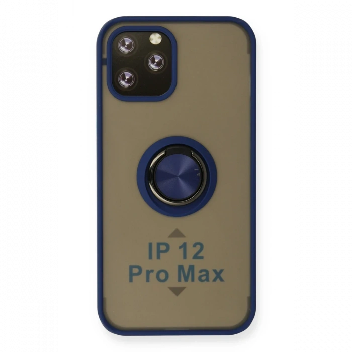 Newface iPhone 12 Pro Kılıf Montreal Yüzüklü Silikon Kapak