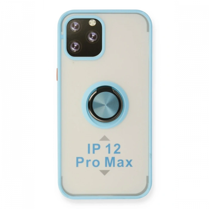 Newface iPhone 12 Pro Kılıf Montreal Yüzüklü Silikon Kapak