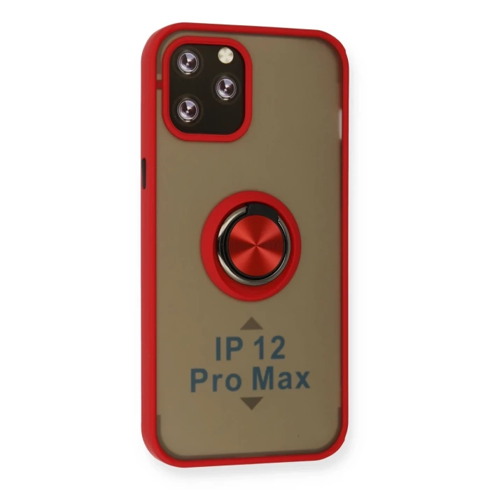 Newface iPhone 12 Pro Kılıf Montreal Yüzüklü Silikon Kapak