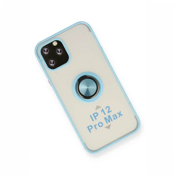 Newface iPhone 12 Pro Kılıf Montreal Yüzüklü Silikon Kapak