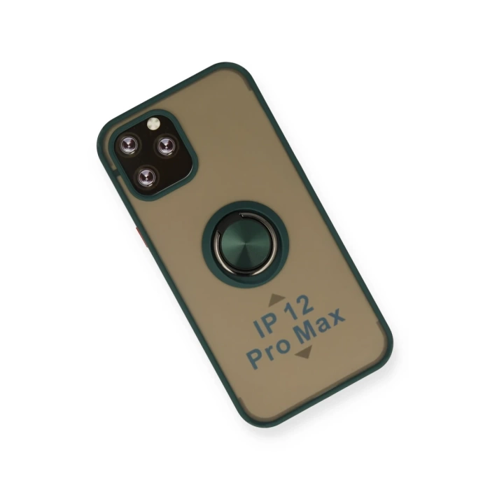 Newface iPhone 12 Pro Kılıf Montreal Yüzüklü Silikon Kapak