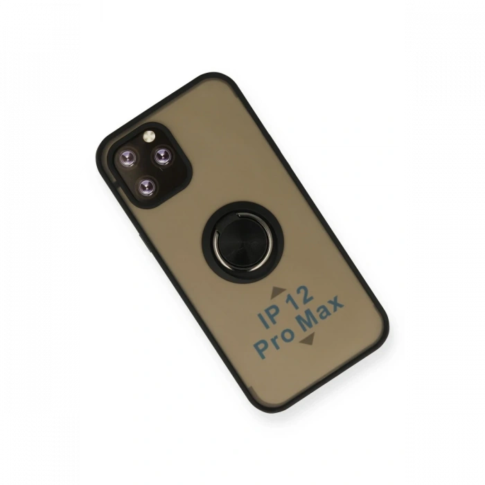 Newface iPhone 12 Pro Kılıf Montreal Yüzüklü Silikon Kapak