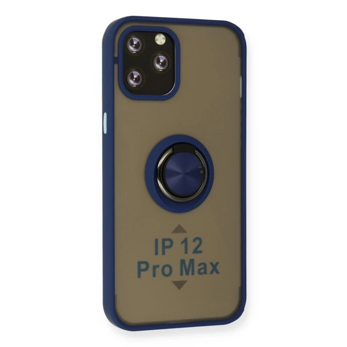 Newface iPhone 12 Pro Kılıf Montreal Yüzüklü Silikon Kapak