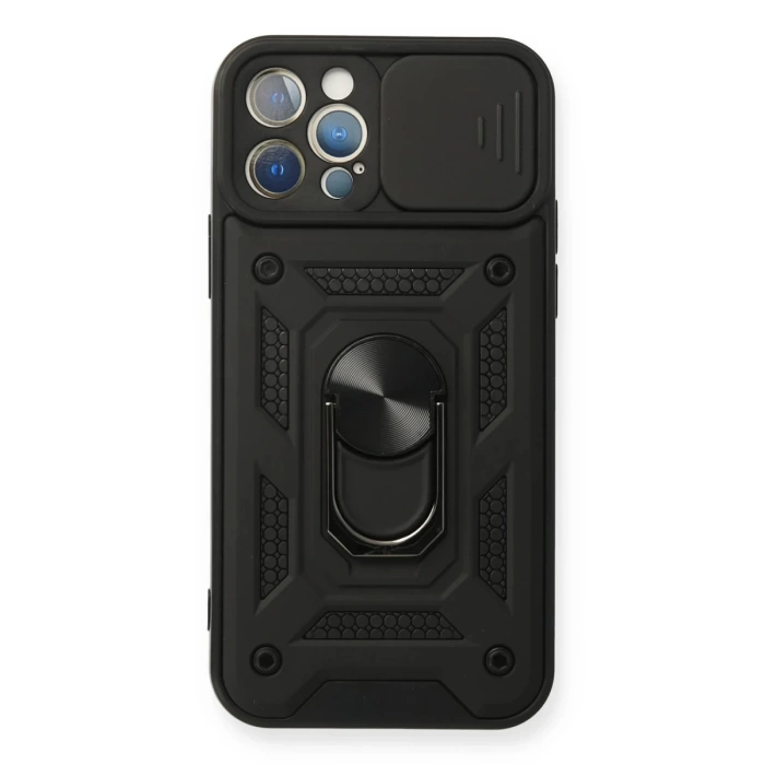 Newface iPhone 12 Pro Kılıf Pars Lens Yüzüklü Silikon