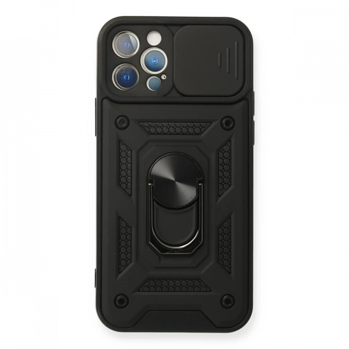 Newface iPhone 12 Pro Kılıf Pars Lens Yüzüklü Silikon