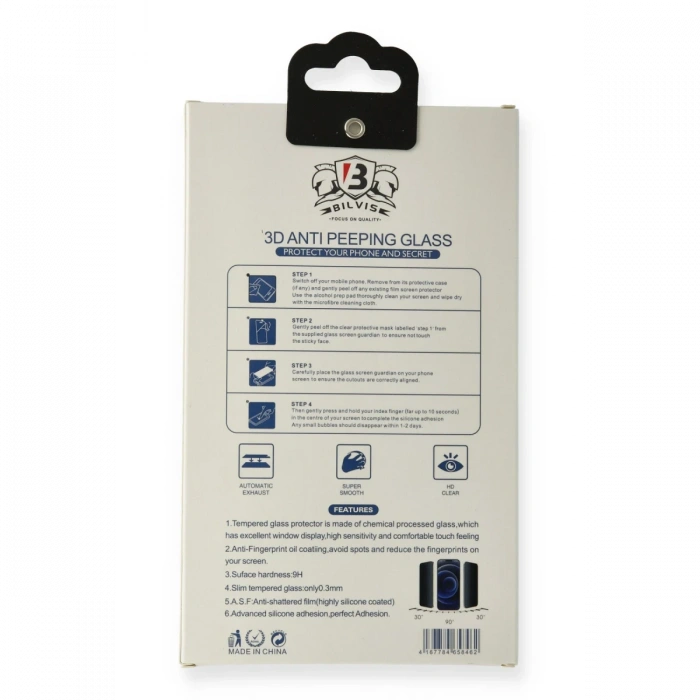 iPhone 12 Pro Max Bilvis Hayalet Cam Ekran Koruyucu