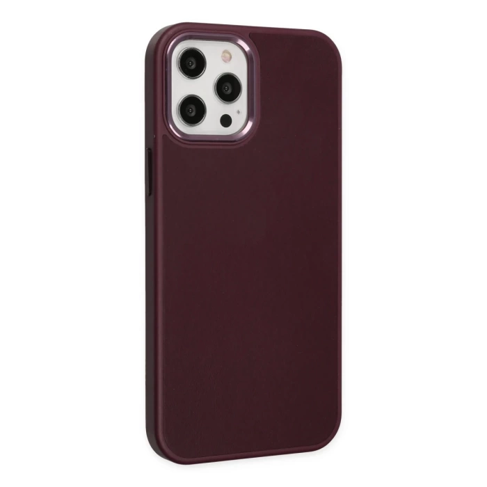 Newface iPhone 12 Pro Max Kılıf Asya Deri Silikon
