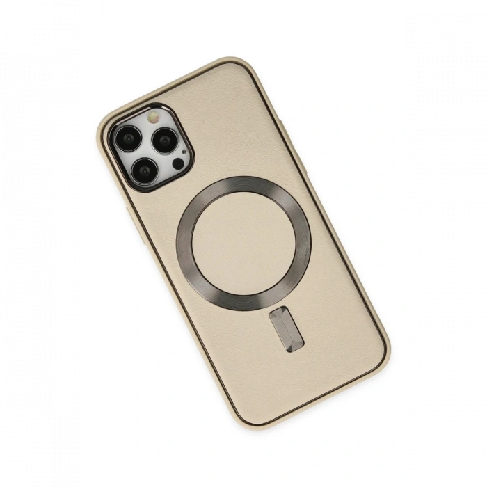 Newface iPhone 12 Pro Max Kılıf Coco Deri Magneticsafe Silikon