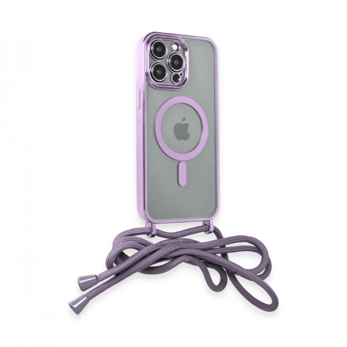 Newface iPhone 12 Pro Max Kılıf Divo Lazer Askılı Magsafe Kapak