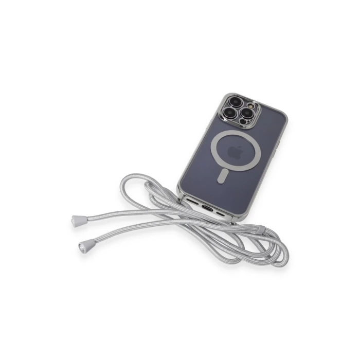 Newface iPhone 12 Pro Max Kılıf Divo Lazer Askılı Magsafe Kapak