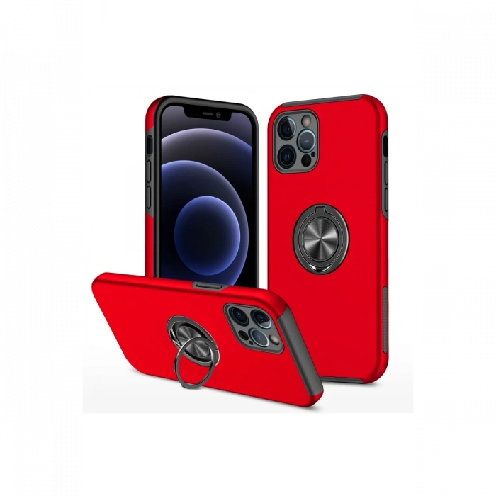 Newface iPhone 12 Pro Max Kılıf Elit Yüzüklü Kapak