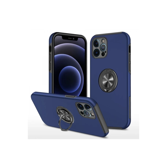 Newface iPhone 12 Pro Max Kılıf Elit Yüzüklü Kapak