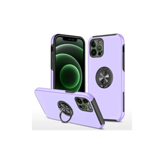 Newface iPhone 12 Pro Max Kılıf Elit Yüzüklü Kapak