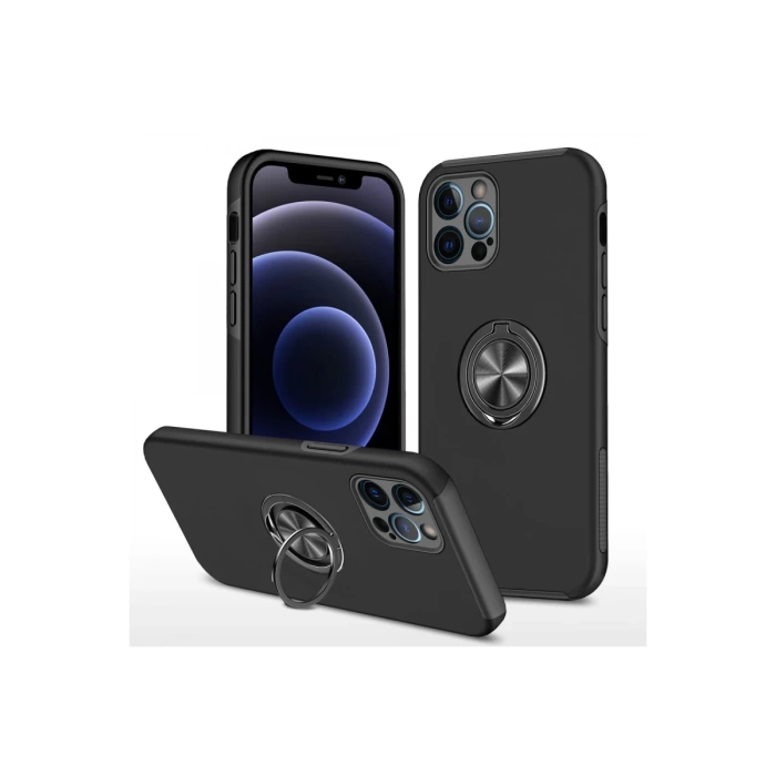 Newface iPhone 12 Pro Max Kılıf Elit Yüzüklü Kapak